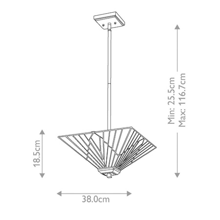 Lampa wisząca w stylu Tiffany Alderley Vintage brąz (TF-ALDERLEY-F-P) - Elstead Lighting