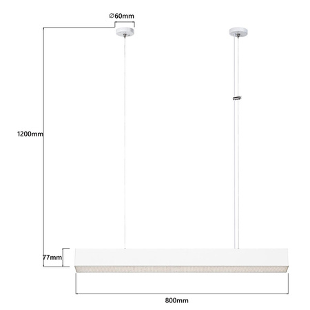 Lampa wisząca Mira M LED CCT Tuya biała  (LP-1201/1P M WH Smart) - Light Prestige