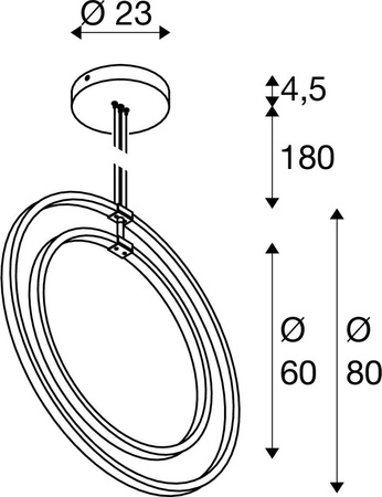 Oprawa wisząca ONE VERTICAL PD PHASE  biała (1008003) - SLV