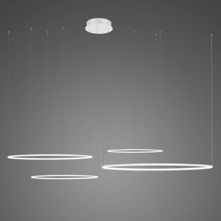 Lampa wisząca Ledowe Okręgi No.4  Φ100 cm in 3k  biała ściemnialna Altavola Design (LA084/CO4_100_in_3k_white_dimm) - ALTAVOLA DESIGN