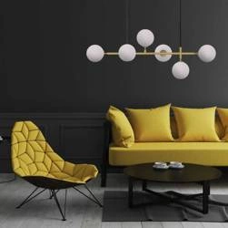 Lampa wisząca Alisa biało-złota (LP-005/6P WH) - Light Prestige