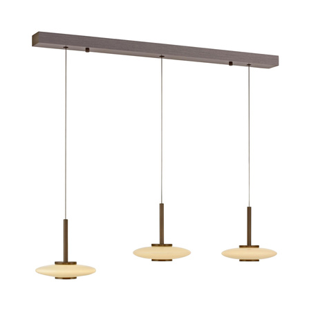 Ściemnialna lampa nad stół z płynną regulacją wysokości PURE VITRUM CIEMNOMETALOWO-BRĄZOWY (2083-34) - Paul Neuhaus