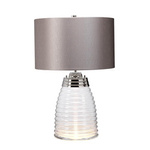 Lampa stołowa Milne - 2 źródła światła - Szary abażur (QN-MILNE-TL-GREY) - Quintiesse