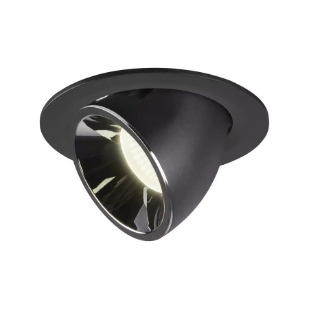 NUMINOS® GIMBLE L, oprawa sufitowa wpuszczana czarna/chromowana 4000 K 40° (1006016) - SLV