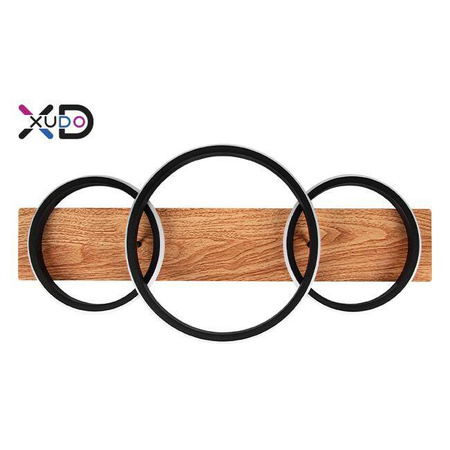 Lampa sufitowa LED 25W 58x26cm 4000K czarny (XD-LA125) - Xudo