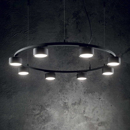 Lampa wisząca MINOR Czarny (MINOR_ROUND_SP8) - Ideal Lux