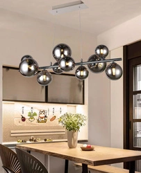  SEVILLA Lampa wisząca z dziesięcioma kulistymi kloszami w kolorze czarnego chromu (6214-1010) - Aviano Lighting