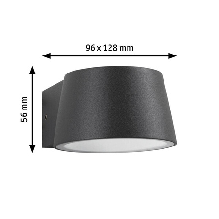 Oprawa elewacyjna CAPEA LED 6W 550lm 2200K IP44 230V antracyt aluminium (PL94713) - PAULMANN