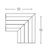 RECESSED CORNER CONNECTOR HORIZONTAL BLACK (2084B-C2 Zambelis) - Zambelis