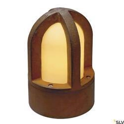 RUSTY CONE, lampa podłogowa outdoor, C35, okrągła, zardzewiałe żelazo, Ø/W 15/24 cm, maks. 40W, IP54 (229430) - SLV