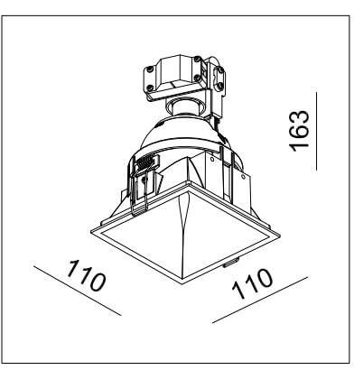 Oprawa LED HORN SQ-GU10 White IP20 (03345B) - ZARlight