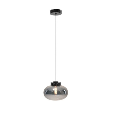 Lampa wisząca MOONSTONE szkło dymione + czarny marmur (P0515) - MAXLIGHT