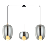 LINE LIGHT 3XG9 SMOKED GLASS -GOLD MATT (22149 Zambelis) - Zambelis