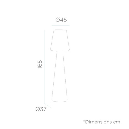 NEW GARDEN lampa podłogowa LOLA 165 BATTERY biała (LUMLL165WLNW) - New Garden