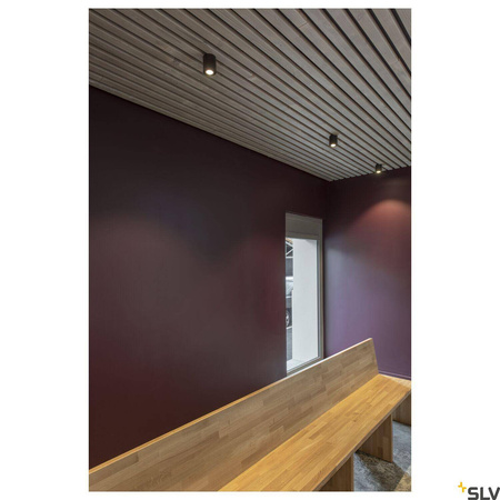 TRILEDO ROUND CL, lampa sufitowa, LED, 3000K, okrągła, czarna matowa, 38°, 6,2W, z zasilaczem (113930) - SLV