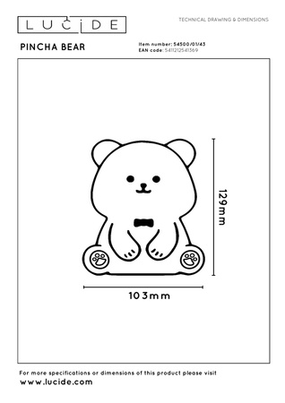 PINCHA BEAR (54500/01/43) - Lucide