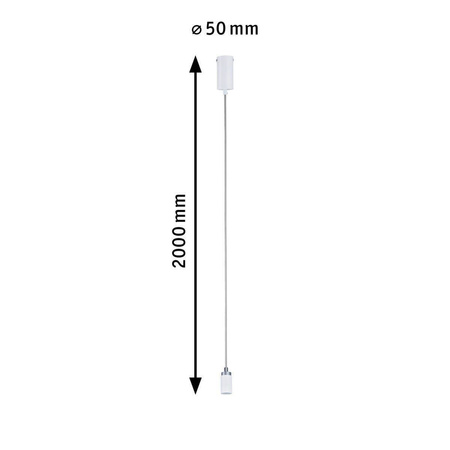 Lampa wisząca RUNA max.1x20W GU10 biały/szary 230V metal (PL79522) - PAULMANN