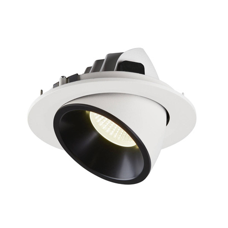 NUMINOS® GIMBLE L, oprawa sufitowa wpuszczana biała/czarna 2700 K 55° (1005990) - SLV
