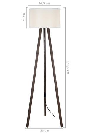 PIKO LAMPA PODŁOGOWA ORZECH/WALNUT-CREAM (ASZ.1608) - Zuma Line