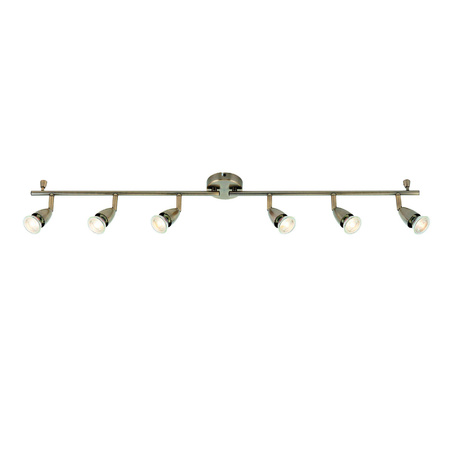Lampa sufitowa Amalfi 6lt bar antique brass 35W (61001) - Saxby