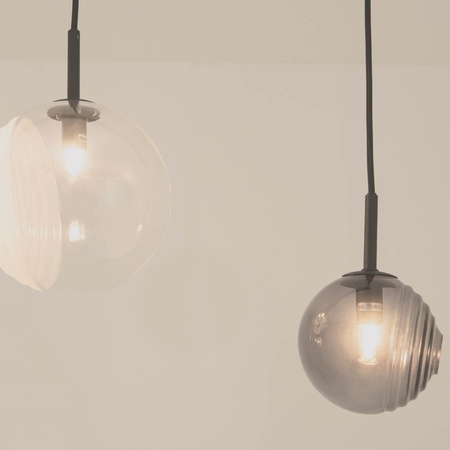 LINE LIGHT 5ΧG9 MAX 5W METAL-GLASS, CLEAR-FROST WHITE-SMOKED (23056 Zambelis) - Zambelis