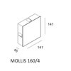 Kinkiet MOLLIS 160/4 (616004103) - Elkim Lighting