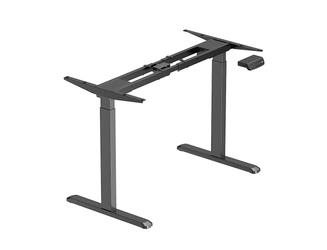 Regulowany stelaż do biurka z dwoma silnikami i ładowarką USB Control Pro Czarny (LV0666) - LVN SYSTEM