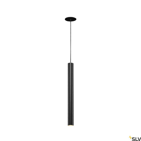 HELIA 40, lampa wisząca, LED, 3000K, okrągła, czarna, rozeta płaska, 9W (158410) - SLV