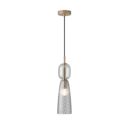 PENDANT LIGHT E14 MAX 40W METAL-GLASS ANTIQUE BRASS (23008 Zambelis) - Zambelis