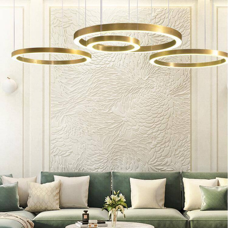 Lampa wisząca CIRCLE 80 LED mosiądz szczotkowany 80 cm (ST-8848-80 brass) - Step into Design