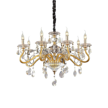 Lampa wisząca NEGRESCO SP8 kol. złoty (087764) Ideal Lux - żyrandol