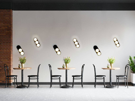 Lampa ścienna DROPS 3 czarna (MSE010100272) - Moosee