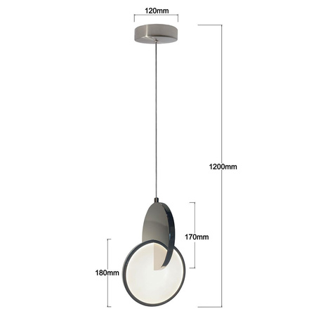 Lampa wisząca Circlo LED CCT chrom  (LP-1311/1P CH) - Light Prestige