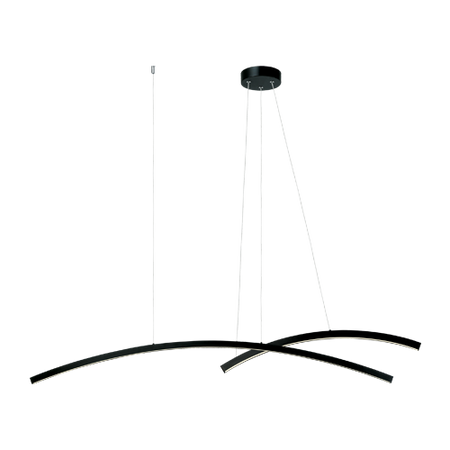 LED PENDANT LIGHT 45W 3000K  ALUMINUM &ACRYLIC BLACK (20130 Zambelis) - Zambelis