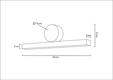 MOOSEE lampa ścienna WAND 45 złota (MSE010100290) - Moosee