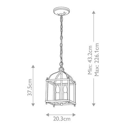 Lampa wisząca  Larkin (KL-LARKIN-P-S-NI) - Elstead Lighting