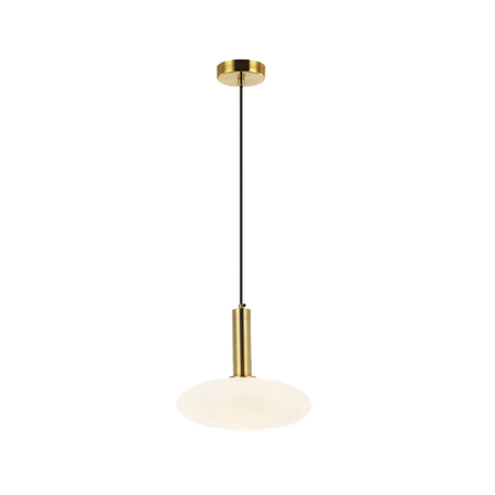 PENDANT LIGHT 1XE27 MAX 40W OPAL GOLD MATT (22072 Zambelis) - Zambelis