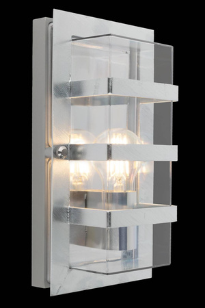 Kinkiet zewnętrzny BODEN 862 GALVANIZED E27 LED 9W CLEAR LAMPSHADE Norlys