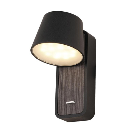 READING LIGHT LED 7W BLACK-WOOD (H61 Zambelis) - Zambelis