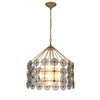 Efektowna lampa wisząca Meridian - 3 źródła światła - Przecierane złoto (QN-MERIDIAN-3P-DG) - Quintiesse
