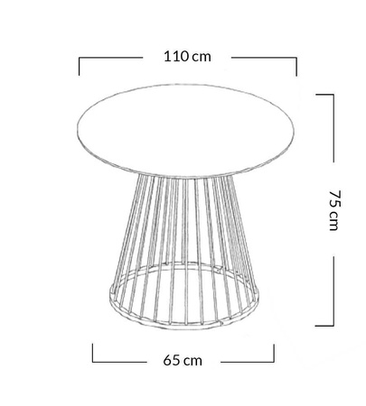 Stół GLAM WALNUT 110 - fornir orzechowy, chromowana podstawa (KH1201100128.CHROM) - King Home