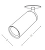 RECESSED CEILING SPOT 1XGU10 BLACK (S057 Zambelis) - Zambelis