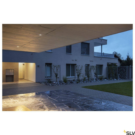 PATTA-I, lampa wpuszczana, LED, 3000K, okrągła, szczotkowane aluminium, 38°, z zasilaczem (114426) - SLV
