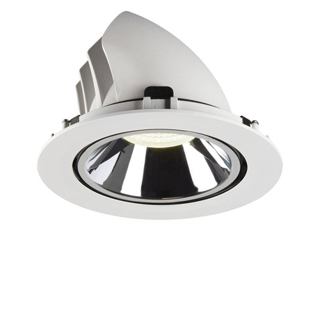 NUMINOS® GIMBLE XL, oprawa sufitowa wpuszczana biała/chromowana 4000 K 20° (1006076) - SLV
