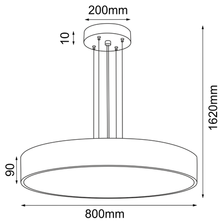 lampa zwieszana Kengo - 800 mm - biały - 5239 - Antigo (5239) - ANTIGO