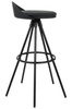 Krzesło barowe LANZA 76 czarne (301-CCV) - King Home