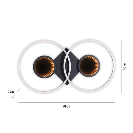 TUNEL LAMPA SUFITOWA CZARNY (15160-18) - Paul Neuhaus