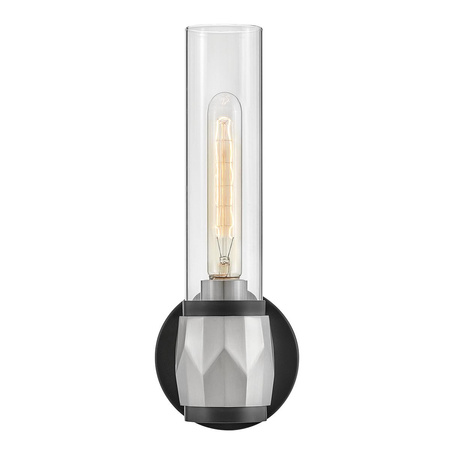 Kinkiet Ellison - 1 źródło światła - Czarny, szczotkowany (HK-ELLISON1-BK-BN) - Elstead Lighting