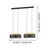Lampa wisząca CIDRAZ czarna (390164) - EGLO
