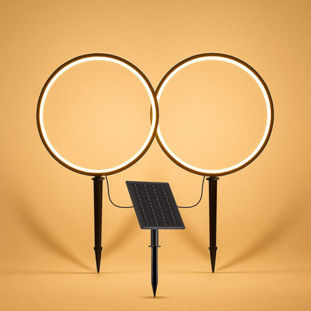 Lampa Solarna Rings 2x1,5W 2x25lm 3000K (EKO2360) - Eko-Light